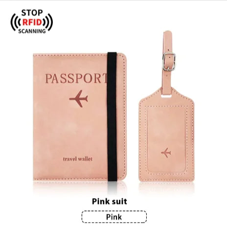 PU Leather Passport & Luggage Tag Set