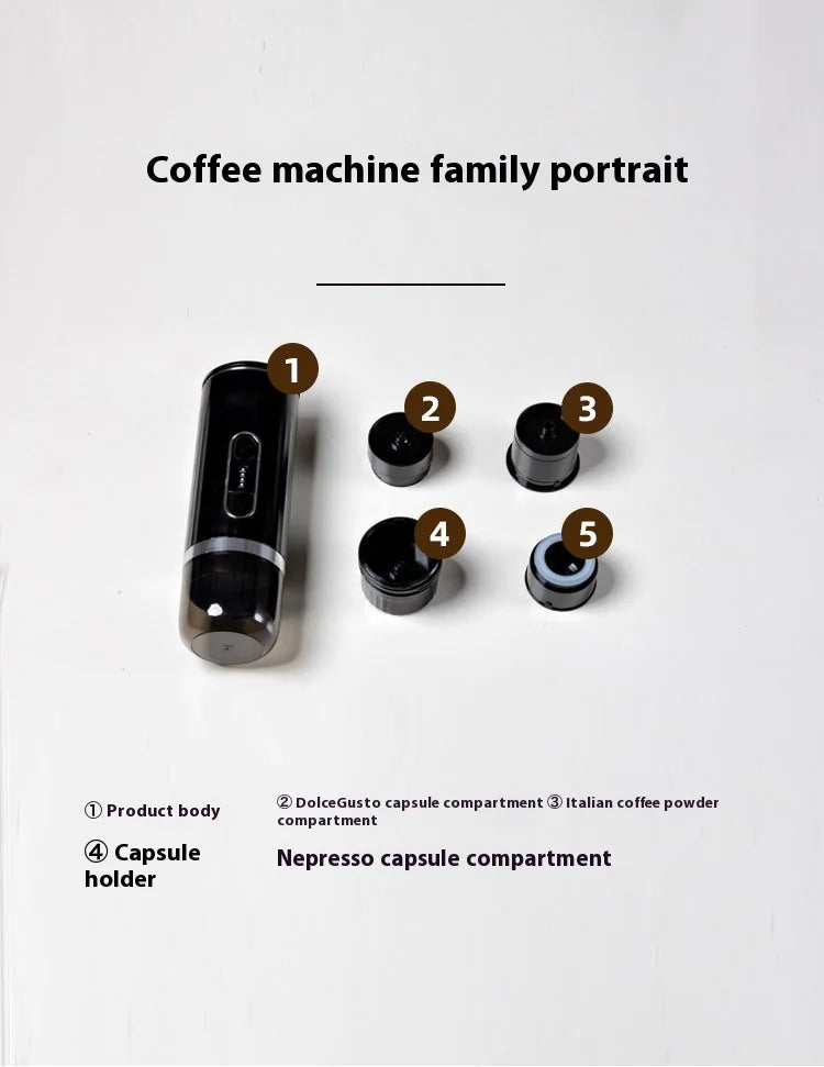 Portable Automatic Espresso Capsule Coffee Machine