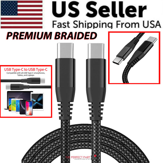 Braided USB C Type-C Fast Charging Data SYNC Charger Cable Cord 3/6/10FT Lot