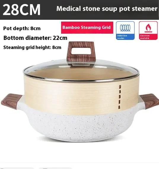 Rice Stone Large Capacity Soup Pot