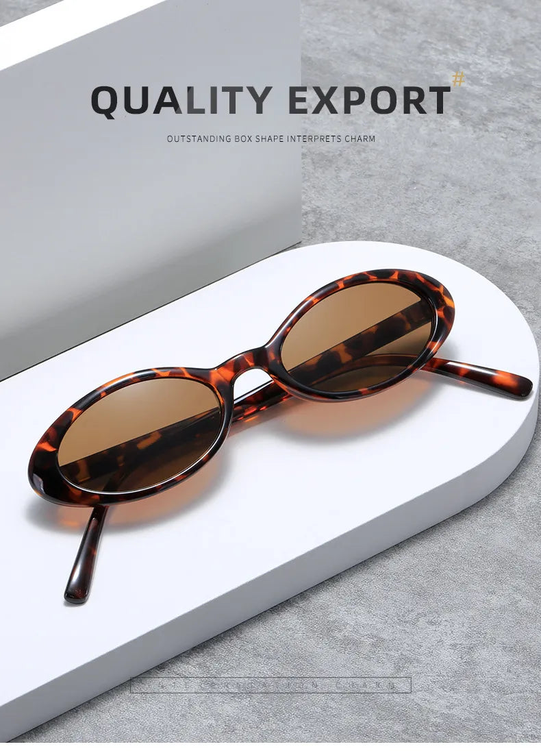 Retro Oval Frame Glasses