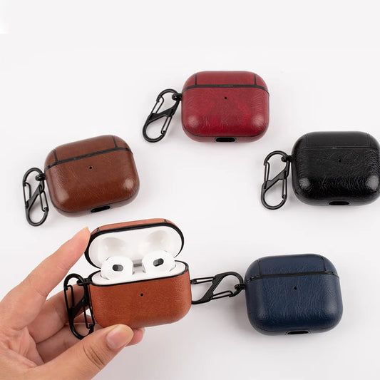 Drop-Resistant Leather Protective Airpods Case