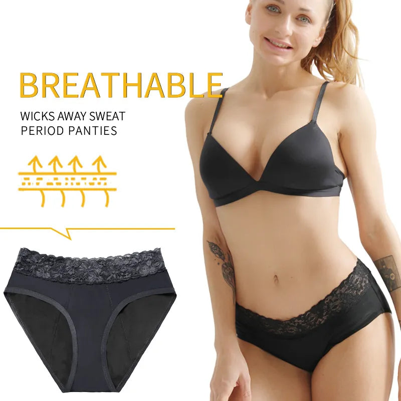 Four-Layer Lace Sanitary Panty