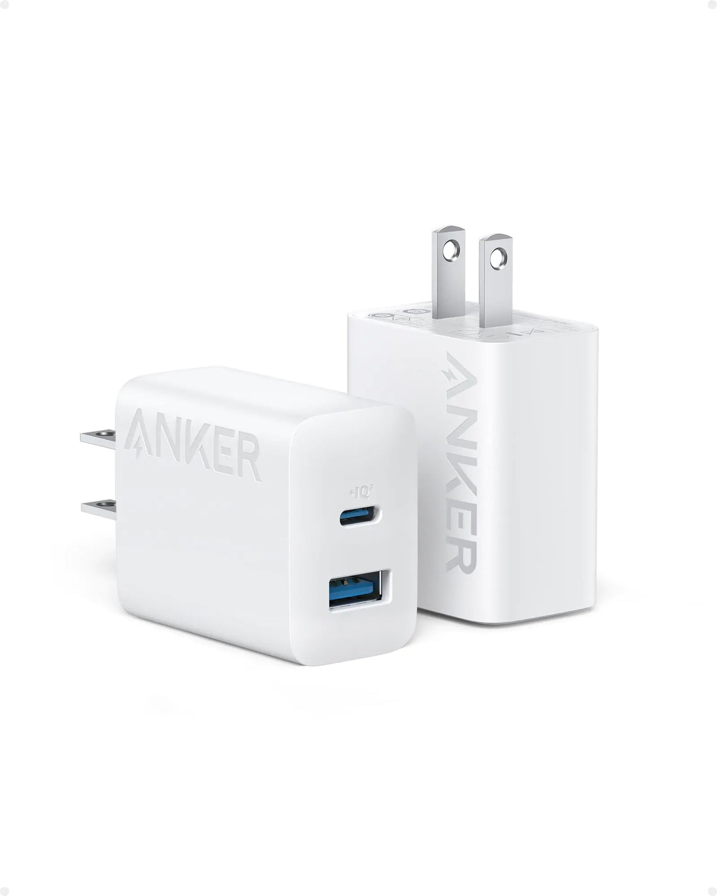 Anker iPhone 16 Charger, USB C Charger, 2-Pack 20W Dual Port USB Fast Wall Charger, USB C Charger Block for iPhone 16/16 Pro/16 Pro Max/15/14/13, Pad Pro/AirPods and More(Cable Not Included)