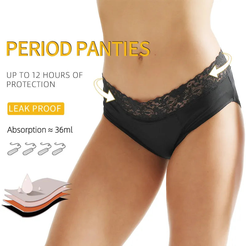 Four-Layer Lace Sanitary Panty